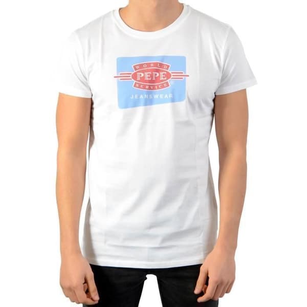 T-shirt - PEPE JEANS - 45TH 05B - Off-white - Korta ärmar - Rundad krage