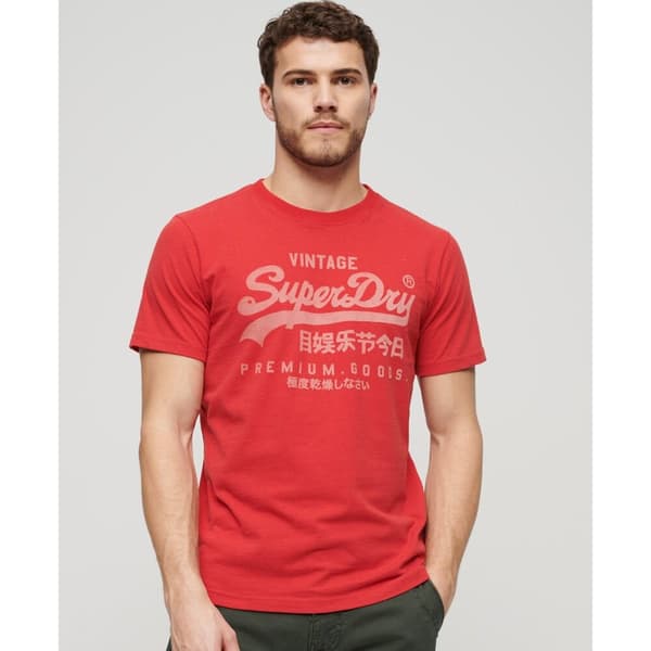 Superdry Classic Vintage Logo Heritage Lyhythihainen T-paita Punainen S Mies