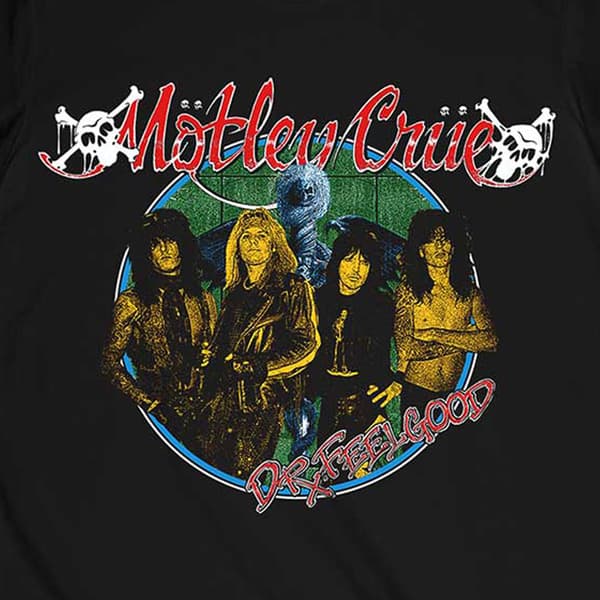 Motley Crue Dr Feelgood Circle Photo T Shirt