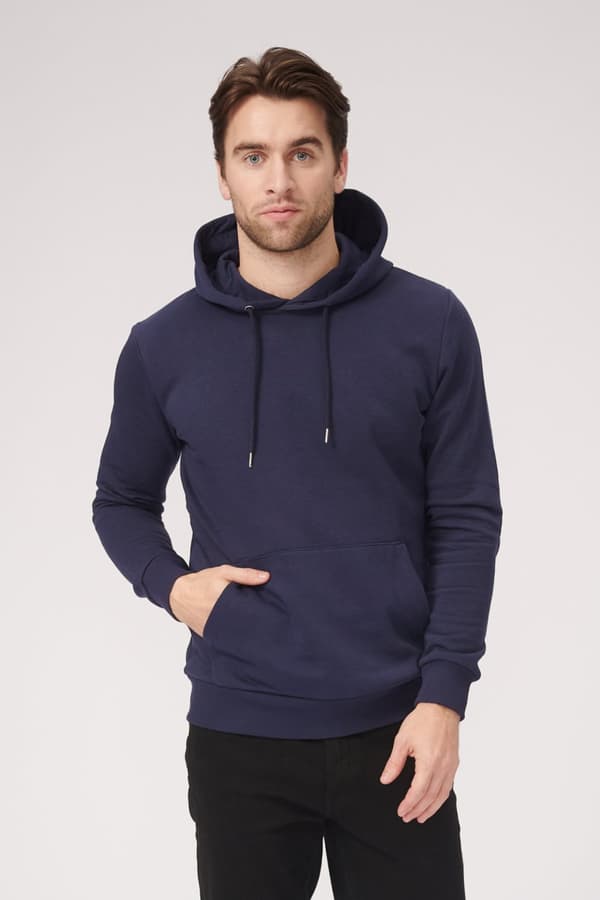 Basic hættetrøje Sweat - Navy Flåde 2XS