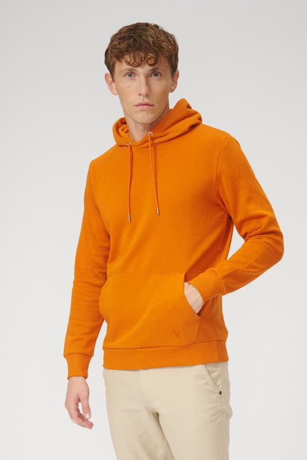Basic hættetrøje Sweat - Orange