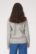 Miniatyrbillede 2 af 8: Strikket cardigan - Lysegrå melange