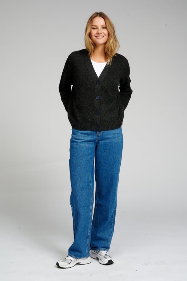 Strikket cardigan - Sort