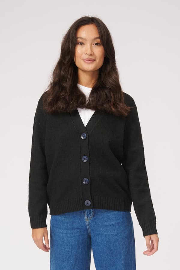 Strikket cardigan - Sort