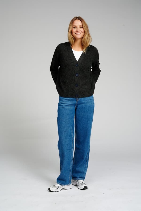 Strikket cardigan - Sort