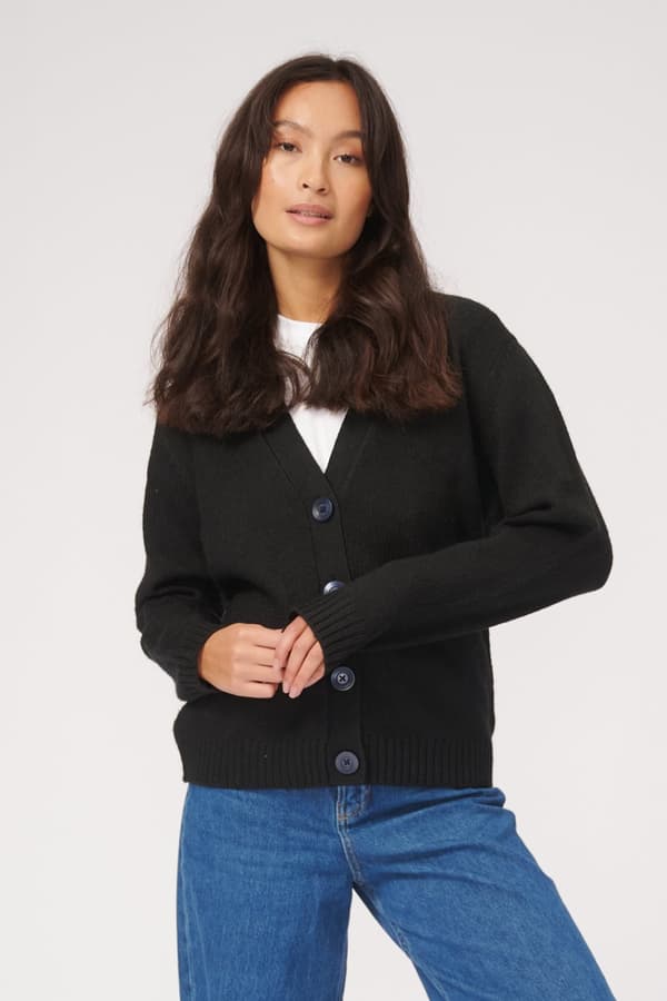 Strikket cardigan - Sort