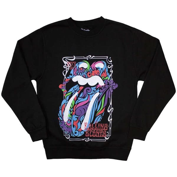 The Rolling Stones Unisex Sweatshirt: Colour Swirls (Large)
