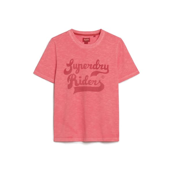 Superdry Archive Kiss Print Relaxed T-shirt Med Korta ärmar Rosa M Kvinna