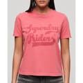 Miniatyrbild 1 av 6: Superdry Archive Kiss Print Relaxed T-shirt Med Korta ärmar Rosa M Kvinna