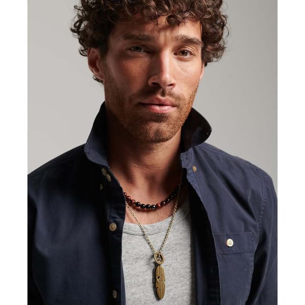 Superdry Merchant Skjorte Med Lange ærmer Blå 2XL Mand