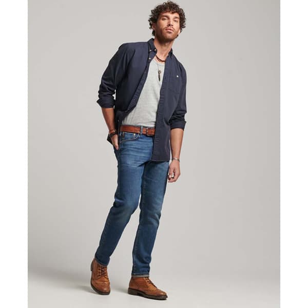 Superdry Merchant Skjorte Med Lange ærmer Blå 2XL Mand