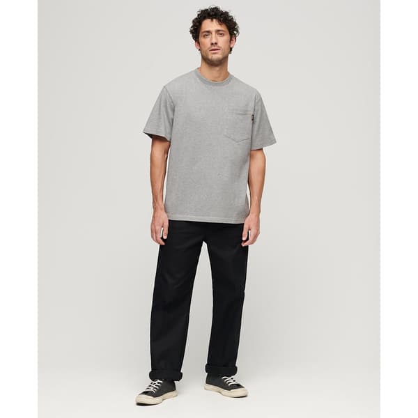 Superdry Contrast Stitch Pocket T-shirt Med Korta ärmar Grå L Man