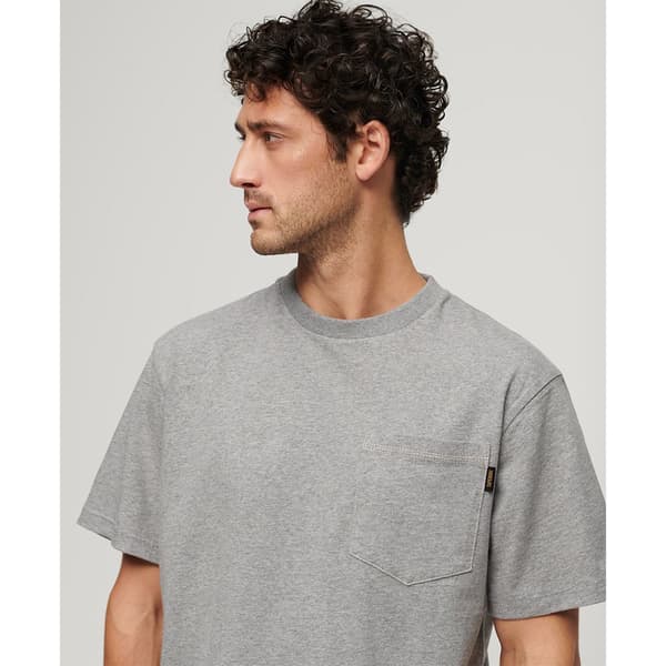 Superdry Contrast Stitch Pocket T-shirt Med Korta ärmar Grå L Man