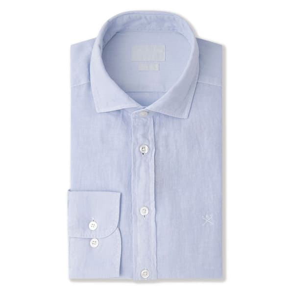 Hackett Hm309744 Skjorte Med Lange ærmer Blå L Mand