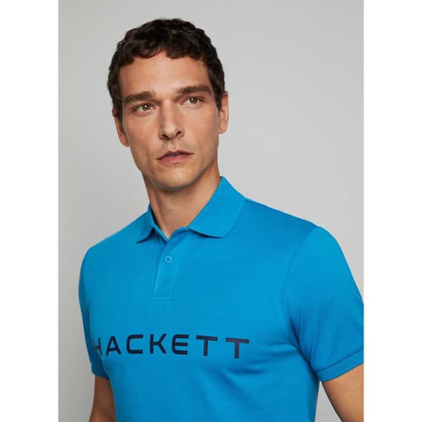 Hackett Essential Kortärmad Polotröja Blå L Man