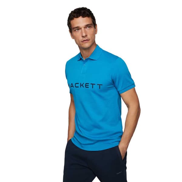 Hackett Essential Kortärmad Polotröja Blå L Man