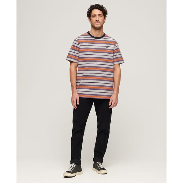 Superdry Relaxed Fit Stripe T-shirt Med Korta ärmar Orange XL Man