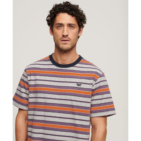 Superdry Relaxed Fit Stripe T-shirt Med Korta ärmar Orange XL Man