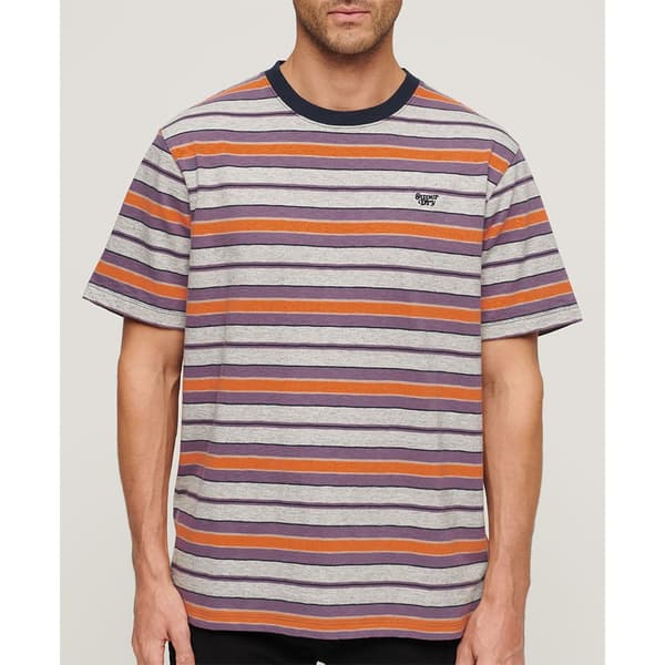 Superdry Relaxed Fit Stripe T-shirt Med Korta ärmar Orange XL Man