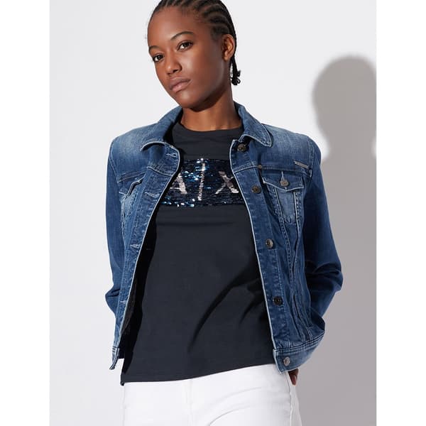 Armani Exchange 8nytdl_yj73z T-shirt Med Korta ärmar Vit S Kvinna