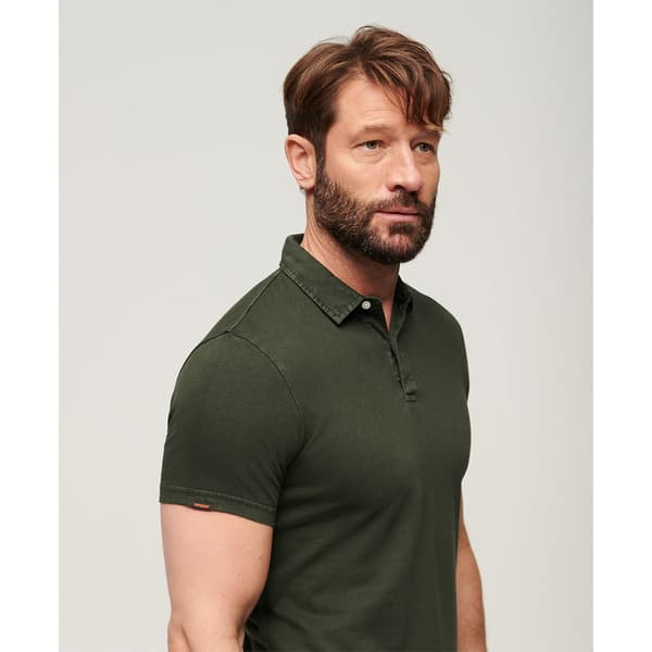 Superdry Studios Jersey Polo Med Lange ærmer Grøn L Mand