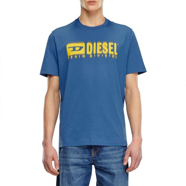 Diesel T Adjust Q7 T-shirt Med Korte ærmer Blå L Mand
