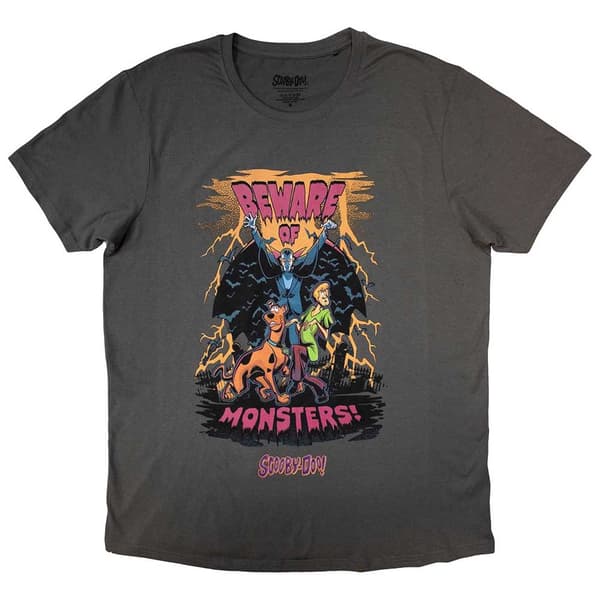 Scooby Doo Unisex T-Shirt: Beware Of Monsters (X-Large)