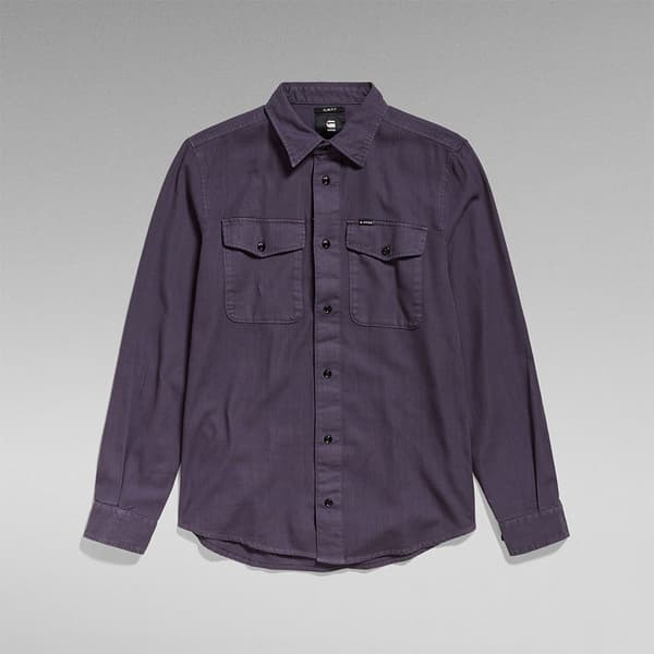 G-star Marine Slim Fit Skjorta Med Långa ärmar Lila S Man