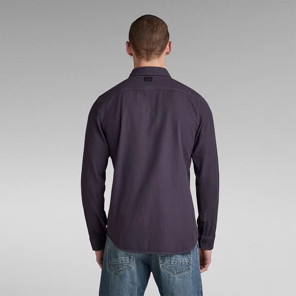 G-star Marine Slim Fit Skjorta Med Långa ärmar Lila S Man