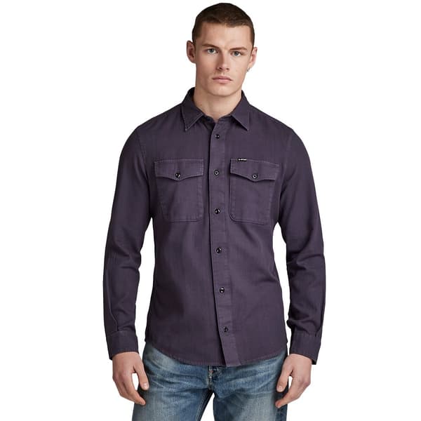 G-star Marine Slim Fit Skjorta Med Långa ärmar Lila S Man