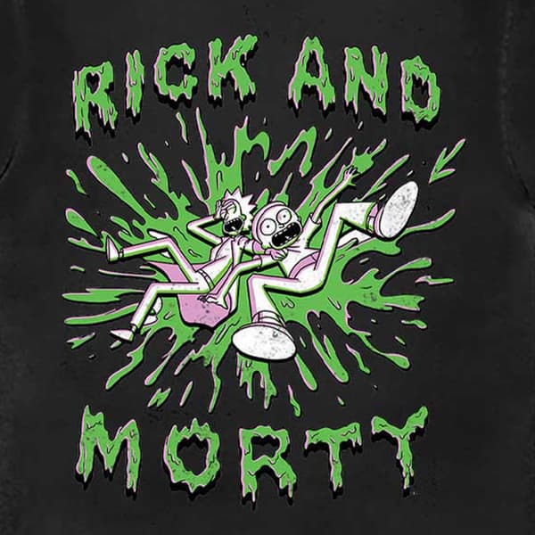 Rick And Morty Green Splat T Shirt