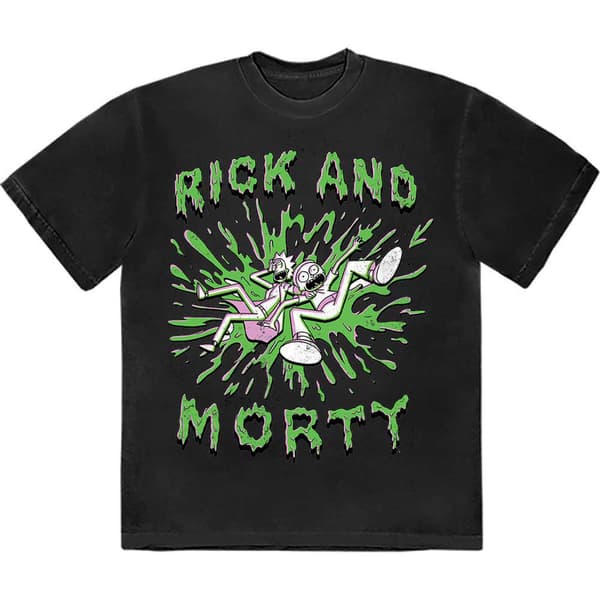 Rick And Morty Green Splat T Shirt
