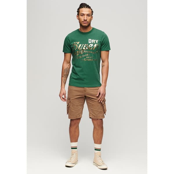 Superdry Metallic Workwear Graphic T-shirt Med Korta ärmar Grönt L Man