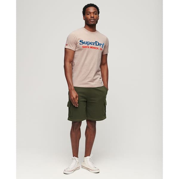 Superdry Venue Duo Logo T-shirt Med Korta ärmar Beige 2XL Man