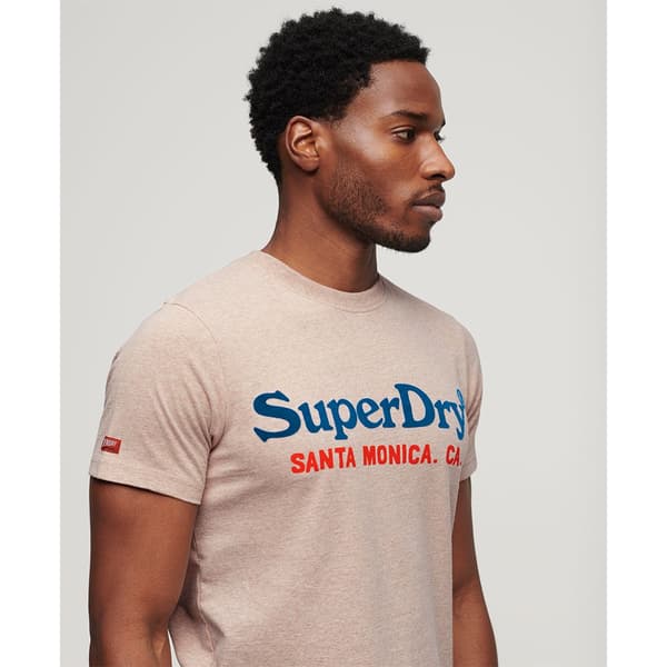 Superdry Venue Duo Logo T-shirt Med Korta ärmar Beige 2XL Man