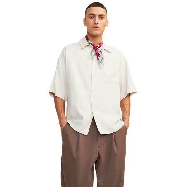 Jack & Jones John Kortärmad Skjorta Beige M Man