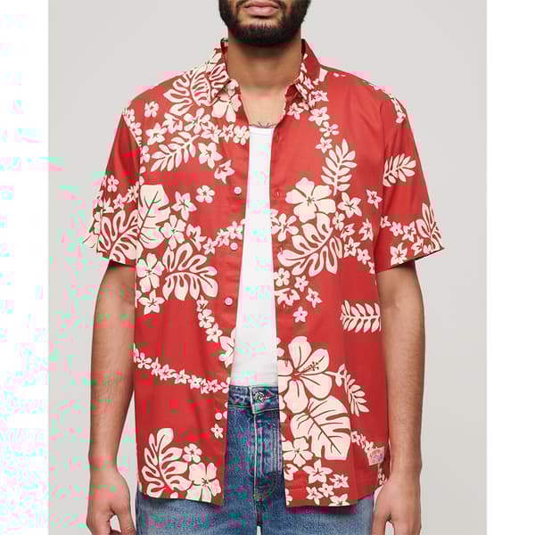 Superdry Hawaiian Kortärmad Skjorta Röd XL Man