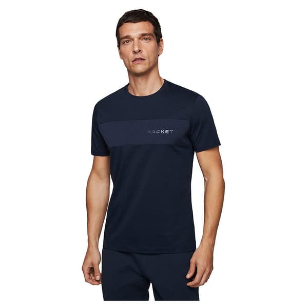Hackett Hs Insert Logo T-shirt Med Korte ærmer Blå S Mand