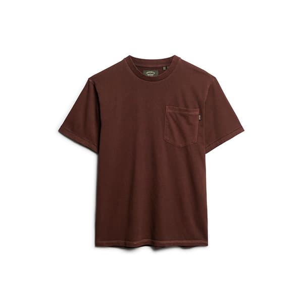 Superdry Contrast Stitch Pocket Lyhythihainen T-paita Ruskea L Mies