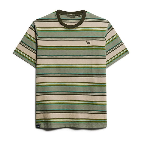 Superdry Relaxed Fit Stripe T-shirt Med Korta ärmar Grönt 2XL Man
