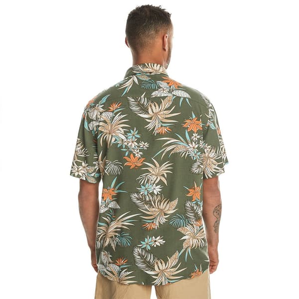 Quiksilver Lemnas Kortärmad Skjorta Grönt 2XL Man