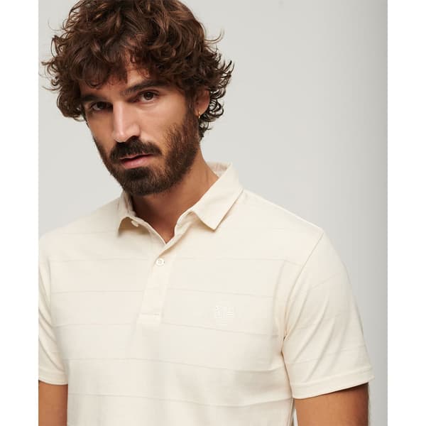 Superdry Textured Kortärmad Polotröja Vit 2XL Man
