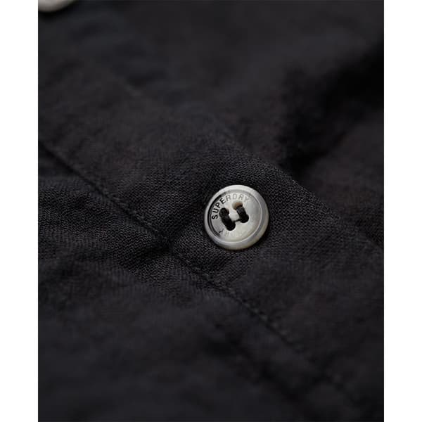 Superdry Longline Skjorta Med Långa ärmar Svart S Kvinna