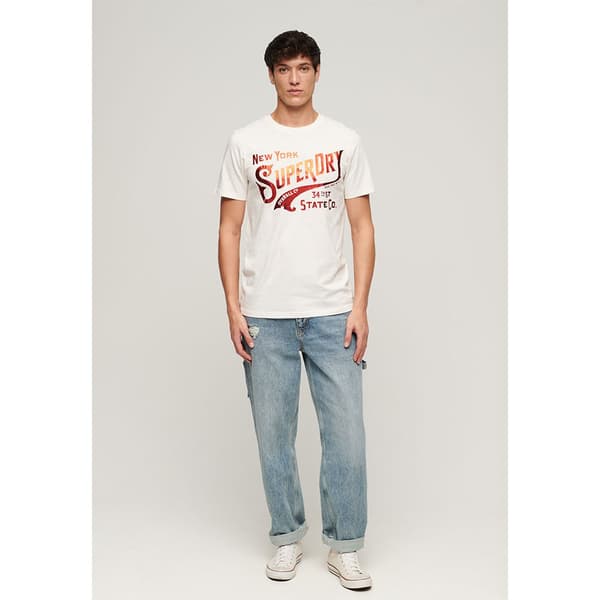 Superdry Metallic Workwear Graphic T-shirt Med Korta ärmar Vit 2XL Man