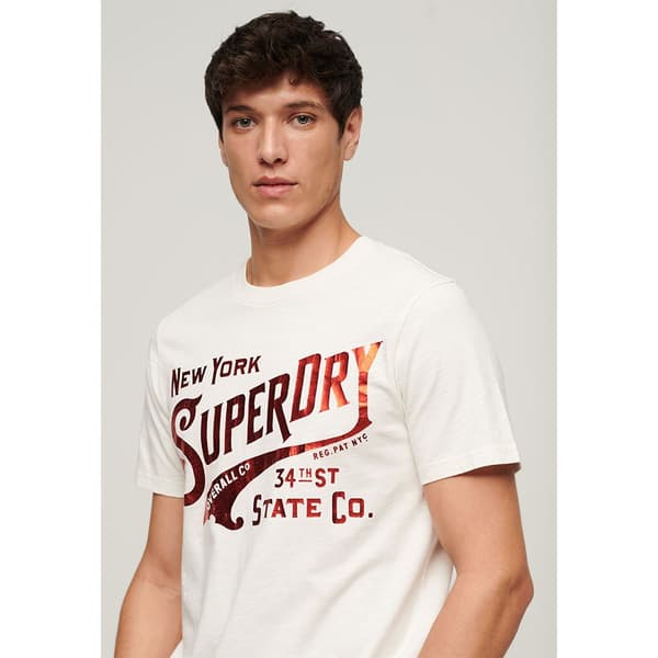 Superdry Metallic Workwear Graphic T-shirt Med Korta ärmar Vit 2XL Man