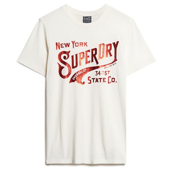 Superdry Metallic Workwear Graphic T-shirt Med Korta ärmar Vit 2XL Man