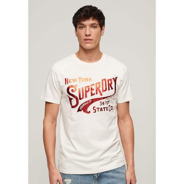 Superdry Metallic Workwear Graphic T-shirt Med Korta ärmar Vit 2XL Man