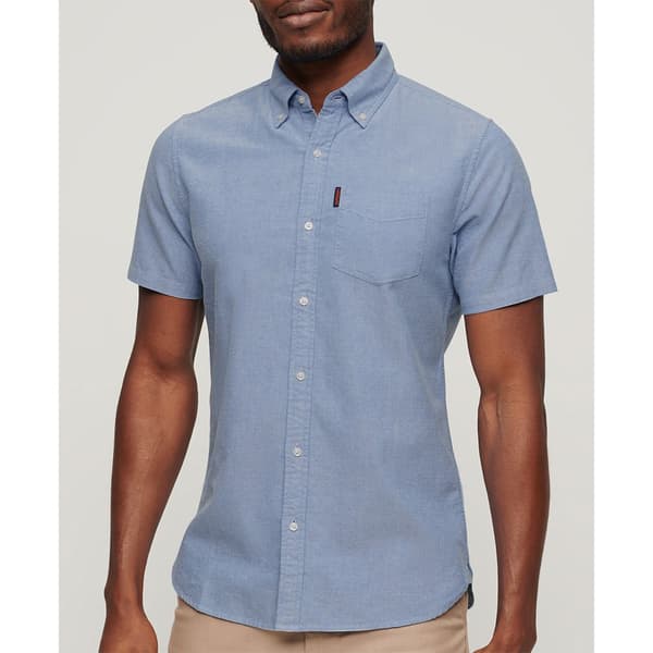 Superdry Vintage Oxford Lyhythihainen Paita Sininen 2XL Mies