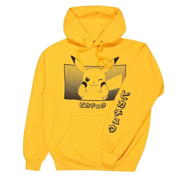 Pokemon - Pikachu Katakana Hoodie - Ex Ex Large
