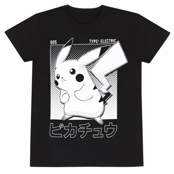 Pokemon - Halftone Pikachu T-shirt - Ex Large